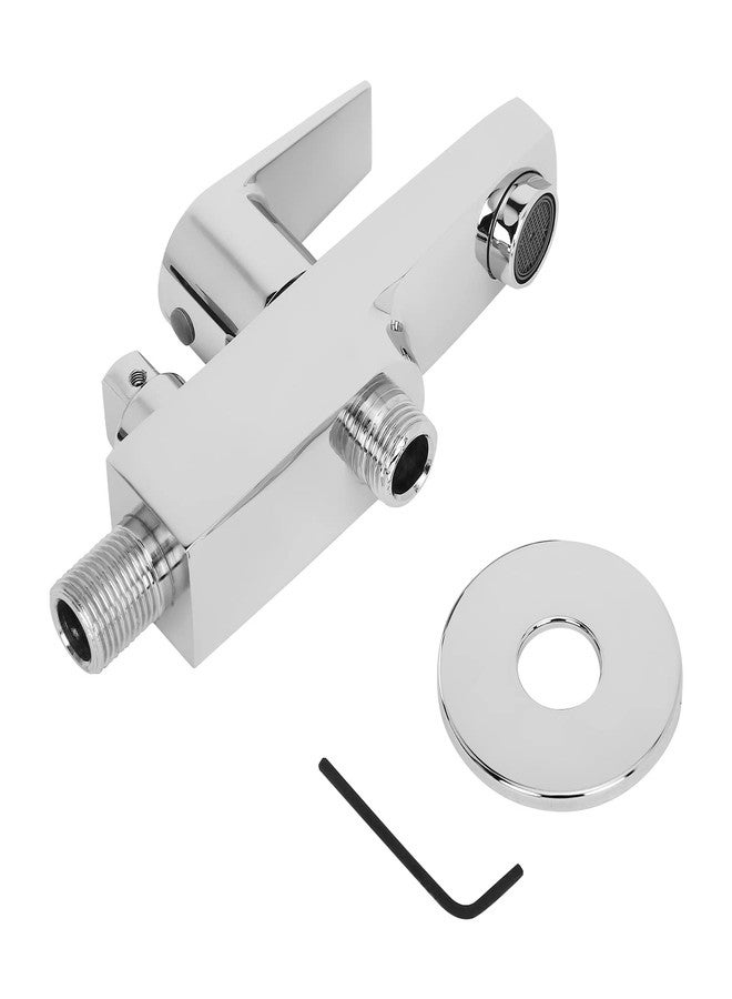 Hindware Italian Collection F360005CP Element 2-Way Bib Cock with Wall Flange, Brass with Chrome Finish - Image 5